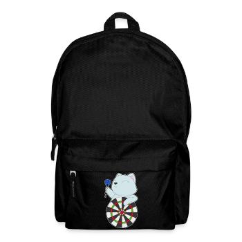 Katze Dart Dartpfeil Dartscheibe - Rucksack - Schwarz - Vorne