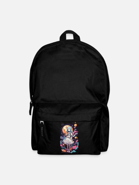 Kemonomimi Chats Fille Kawaii Anime Goth eGirl - Sac à dos - noir
