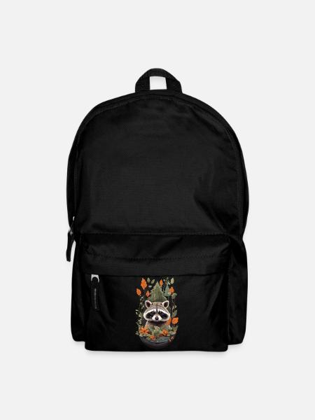 Süßer Waschbär Natur Tier Design für Kinder - Rucksack - Schwarz