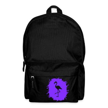 flamingo splatter - Rucksack - Schwarz - Vorne