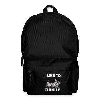Ich knuddele gerne mit Kätzchen - Rucksack - Schwarz - Vorne
