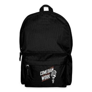 Komiker bei der Arbeit Mikrofon Stand up Comedy - Rucksack - Schwarz - Vorne