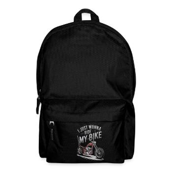 I just wanna ride my bike - Backpack - black - Front