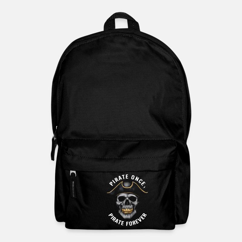 Pirate once pirate forever Skull - Backpack - black