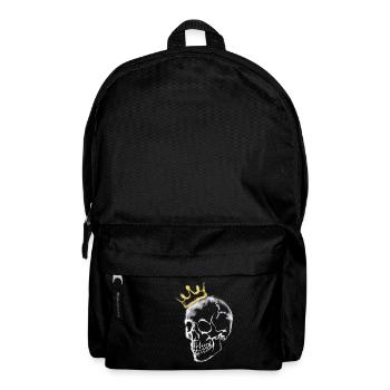crâne avec une couronne - Sac à dos - noir - Devant