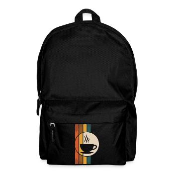 Tasse à café rétro - Sac à dos - noir - Devant