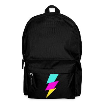 Abstrakter Strahl in Neonfarben - Rucksack - Schwarz - Vorne
