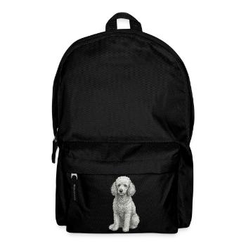 Poodle Dog in Hand Drawing style - Backpack - black - Front