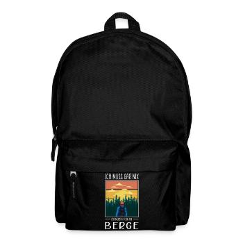 Wandern Sprüche Wanderer Wanderoutfits - Rucksack - Schwarz - Vorne