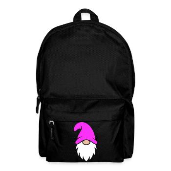 Pink Hat Christmas Gnome - Backpack - black - Front