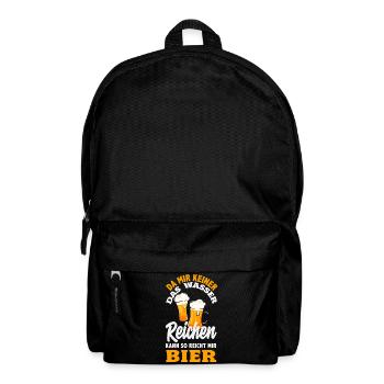 Lustiges Vatertag Geschenk Papa Bier - Rucksack - Schwarz - Vorne