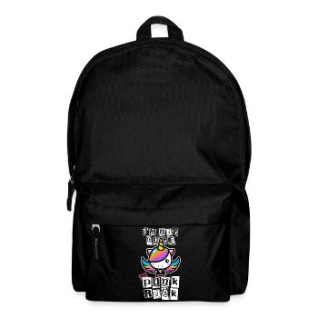 Punkrock Einhorn - Rucksack - Schwarz - Vorne