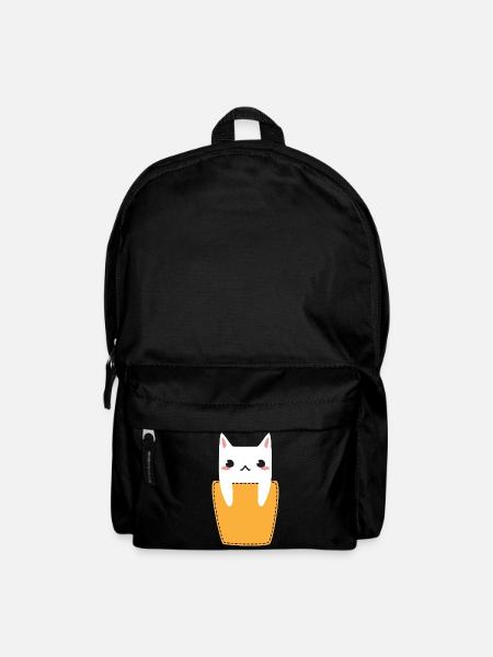 Chat dans la poche poitrine - Sac à dos - noir