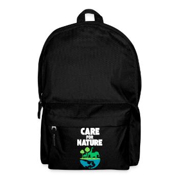 Care for Nature: Wildlife Scene - Backpack - black - Front