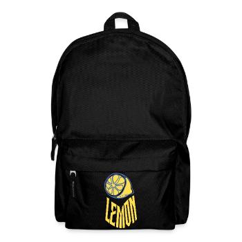 Cooles Zitronen Motiv im Retro-Stil für Sommer-Vib - Rucksack - Schwarz - Vorne