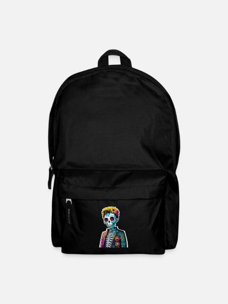 Farbiger Dia de los Muertos Kid - Rucksack - Schwarz