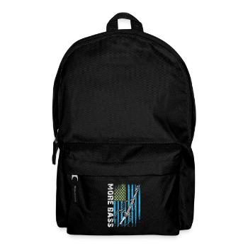More Bass Double Bass with American Flag - Backpack - black - Front
