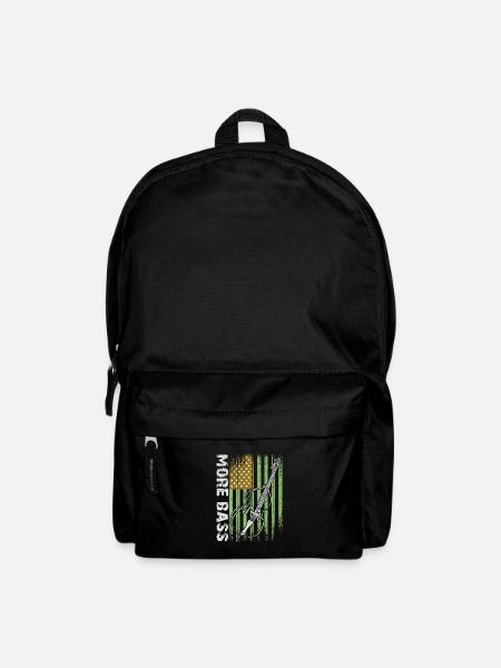 Plus de contrebasse basse avec drapeau américain - Sac à dos - noir