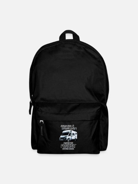 Heute hier & morgen dort, das ist die Freiheit ... - Rucksack - Schwarz