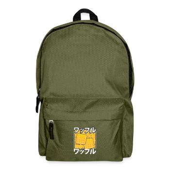 Süße Kawaii Waffeln - Rucksack - Olivgrün - Vorne