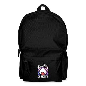 Süßer Kawaii Onigiri - Rucksack - Schwarz - Vorne