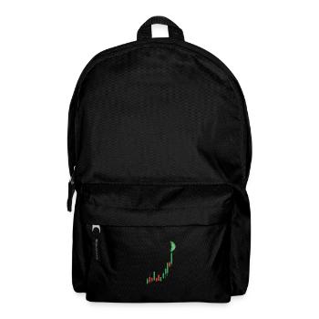 Grünes Krypto diagramm - Rucksack - Schwarz - Vorne