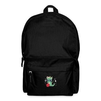 Niedlicher Drache Mit Fantasiewürfel - Rucksack - Schwarz - Vorne
