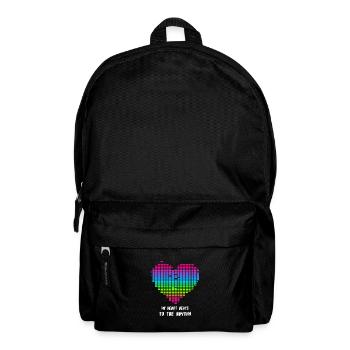 Mein Herz schlägt im Rhythmus - Rucksack - Schwarz - Vorne