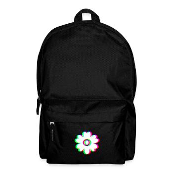 EDM Tricolore - Fleurs - Glitch - Style Rave - Sac à dos - noir - Devant