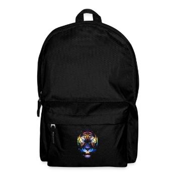 Phosphorescent tiger creative art Enzo volo - Backpack - black - Front