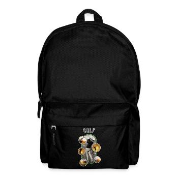 Golf Golfen Golfspieler Sport Hobby Club Vintage - Rucksack - Schwarz - Vorne