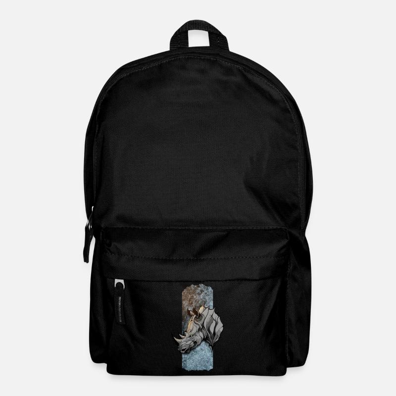 Majestic Titan: Rhino's Noble Stance - Backpack - black