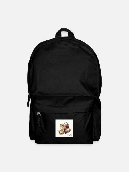 Weintrauben und Ricottakorb - Rucksack - Schwarz