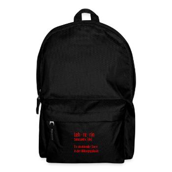 Lehrerin Lehrerinnen Schule Pädagogin Unterricht - Rucksack - Schwarz - Vorne