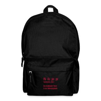 Pädagoge Pädagogen Schule Lehrer Unterricht - Rucksack - Schwarz - Vorne