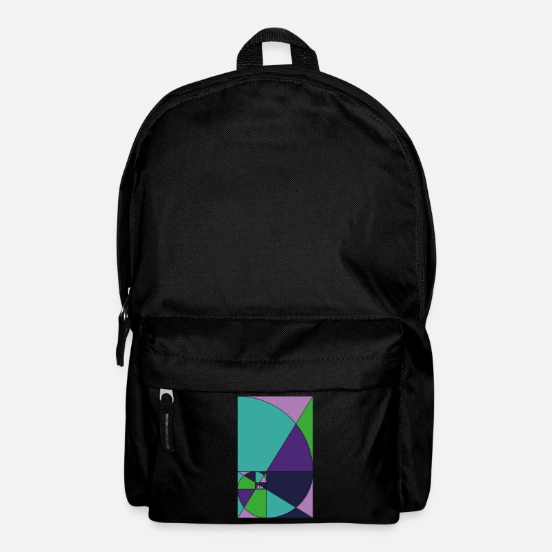 Spiral Geometry Gift Fibonacci Follow Math - Backpack - black