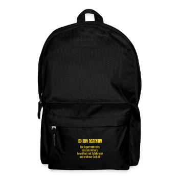 Dozentin - Die Superheldin des Klassenzimmers! - Rucksack - Schwarz - Vorne