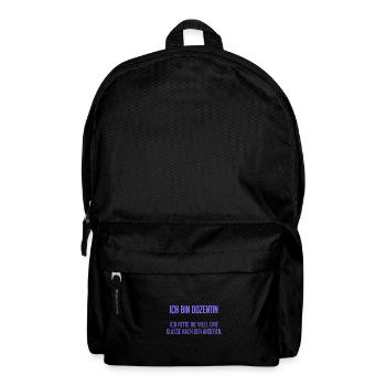 Ich bin Dozentin - ich rette die Welt - Rucksack - Schwarz - Vorne