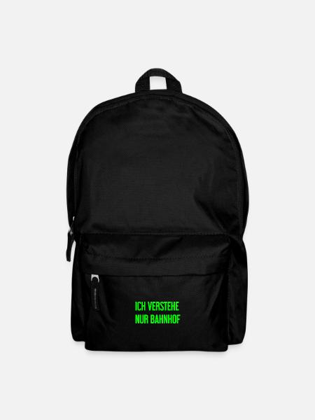 Ich verstehe nur Bahnhof - Rucksack - Schwarz