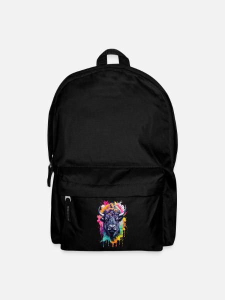 Bisontiere Cool Bunt - Rucksack - Schwarz