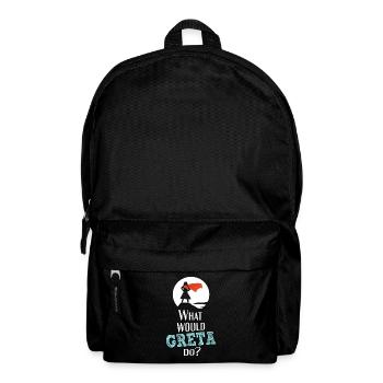 What would Greta do? - White Superhero Edition - Backpack - black - Front