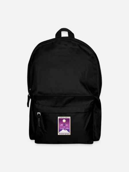 Rakete Mond Weltall Familie Liebe Geschenk - Rucksack - Schwarz
