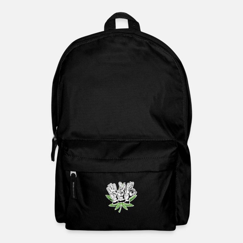 420 plantes de chanvre - Sac à dos - noir