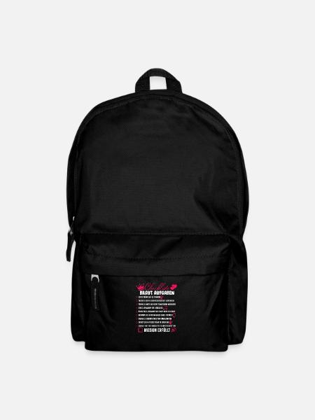 JGA Braut Aufgaben Checklisten T-Shirt Geschenk - Rucksack - Schwarz