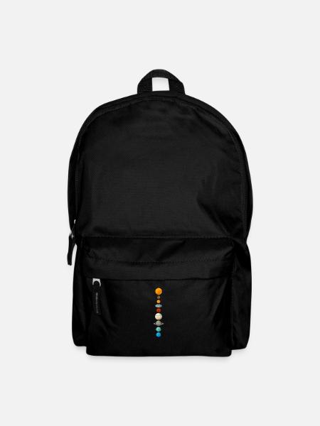 Flat Earth Sonnensystem Geschenk - Rucksack - Schwarz