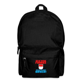 Ich bin Franke und kein Bayer! - Rucksack - Schwarz - Vorne