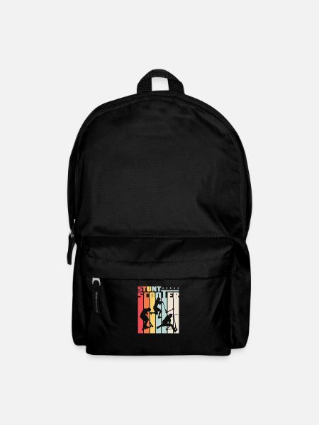 Stunt Scooter Roller Rollerfahrer Retro Style - Rucksack - Schwarz