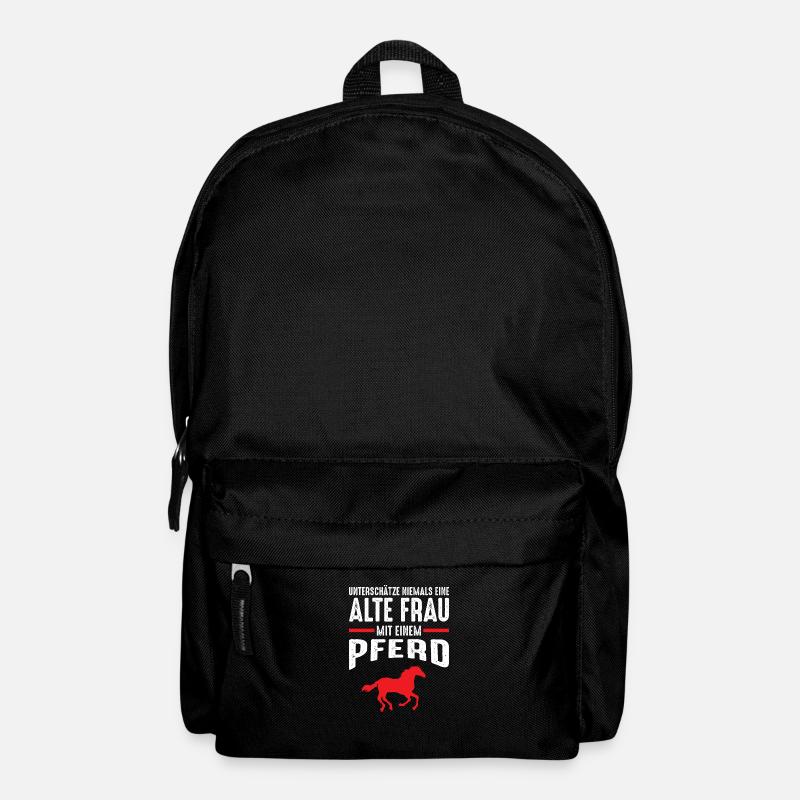 Reiterin Pferd Reiten Reitsport Pferdesprüche - Rucksack - Schwarz