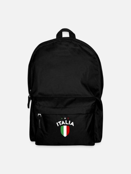 Italia Italien Italiener italienische Fahne Flagge - Rucksack - Schwarz