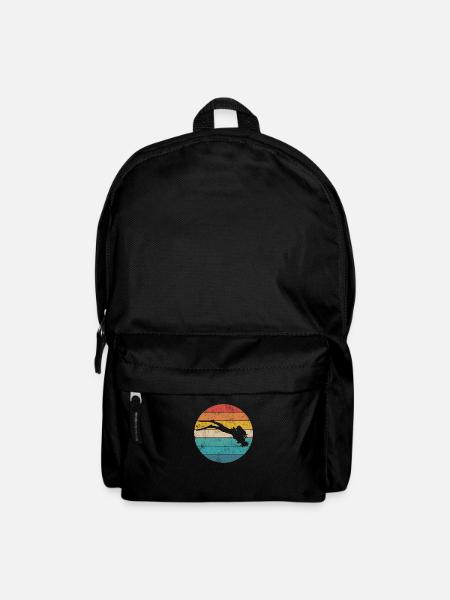 Tauchen | Taucher Retro Vintage - Rucksack - Schwarz